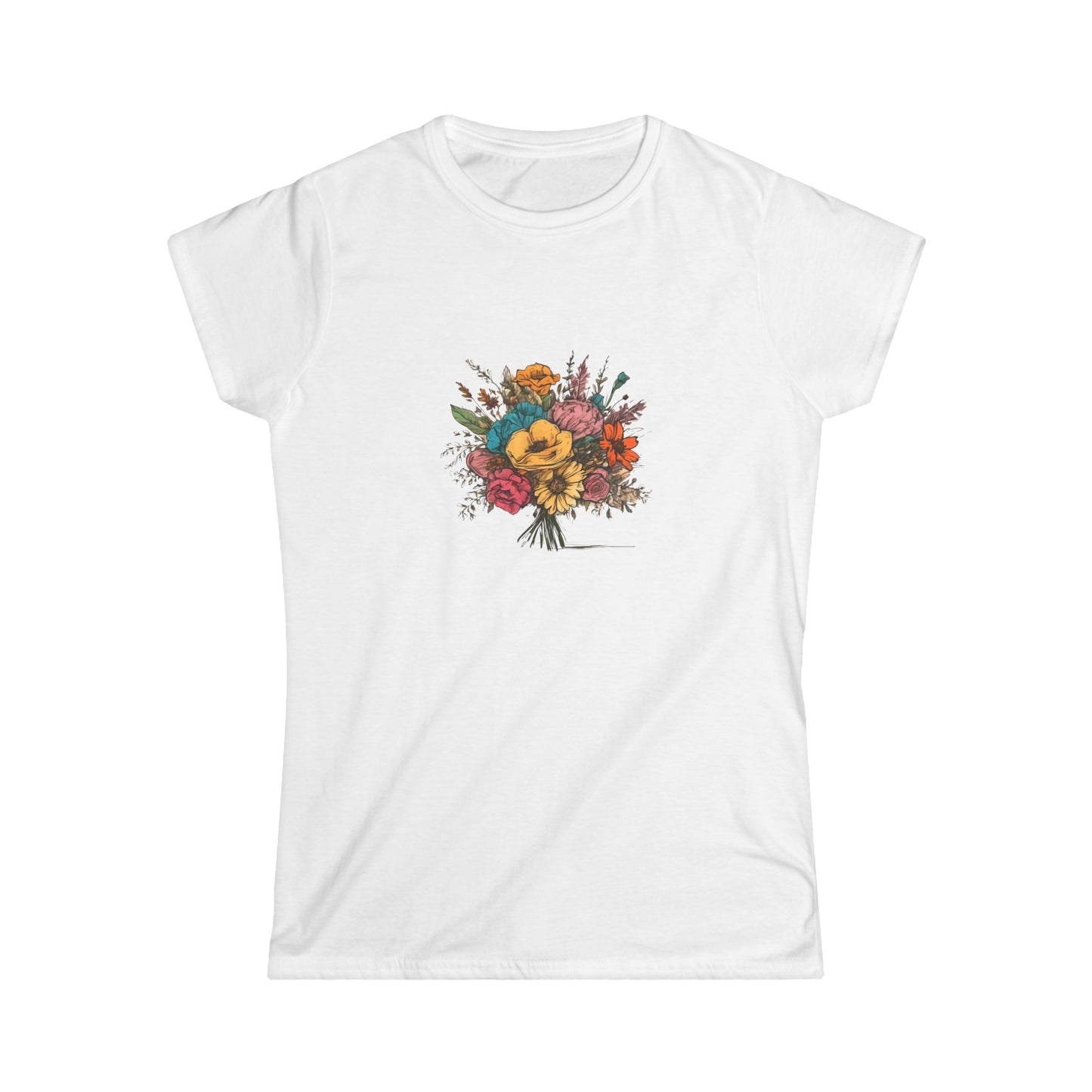 Bouquet of Flowers Tee, Aesthetic Tee, Trendy Top, Y2K Tee, 90s Tee