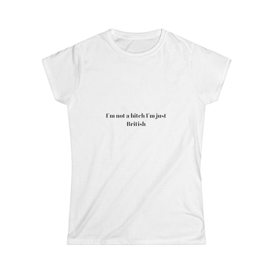 I'm Not A Bitch I'm Just British Tee, Aesthetic Tee, Trendy Top, Y2K Tee, 90s Tee